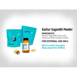DR WAKDE'S Kachur Sugandhi Powder (Curcuma zeodaria) - 100g (3.5oz) | Pure, Raw & Dried Powder | Natural Aroma and Freshness | Fine Powder | Vegan | Premium Grade | Nothing Added, Nothing Removed