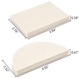 ELFULLY 8 Pcs Window Tint Squeegee, Wool Felt Squeegee, Reusable Wrap Tool for Car Window Glass Mirror Windshield Vinyl Film Installation Cleaning, No Scratch Soft Scraper, Dry & Wet Application