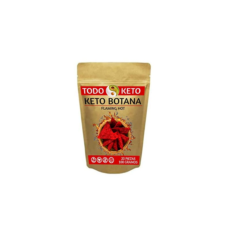 Totopos Keto Botana de Almendra 20 Piezas Horneados (Flamin Hot)