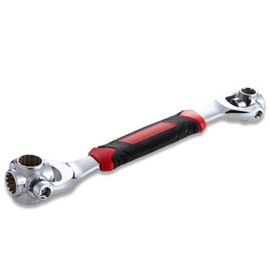Lichamp 48-in-1 Socket Wrench, Flexible Multi Functional Dog Bone with Rubber Handle, 360 Degree Rotating Head, Any Size Standard Span for Auto Repair and More