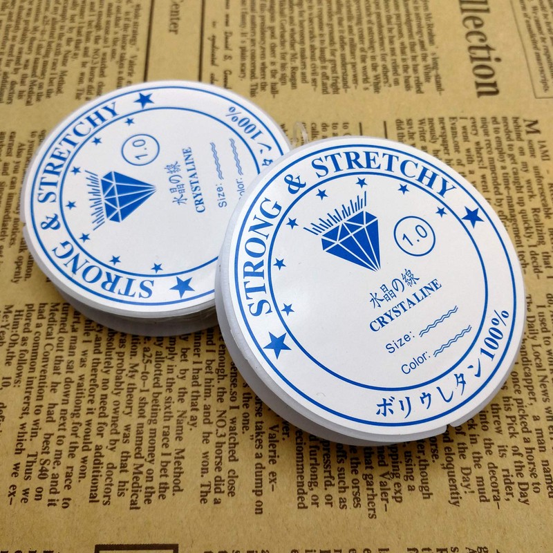 Amaney 1mm Elastic String, Stretchy Bracelet String Crystal String Bead