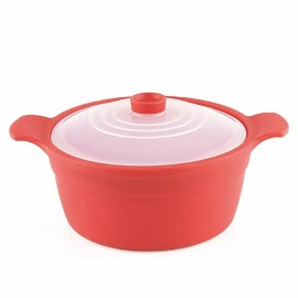 Invisioncorp Premium Silicone 40.6 oz Microwave Oven Ramen Noddle Steamer Container with Lid