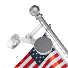 Solar Flag Pole Light, Bright White 12000k Flagpole Light Upgrade Solar Powered for Fits 0.8-1.2" Flag Pole,Tri-Color Solar flagpole Lights,Outside House Garden Yard American Flags Decor