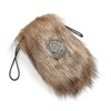 L'VOW Viking Fur Belt Bag Renaissance Belt Pouch Portable Drawstring