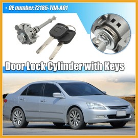 Partuto 1 Set Driver Side Door Lock Cylinder Set Kit with 2 Keys for Honda CRV 2012-2016 72185-T0A-A01 Replacement