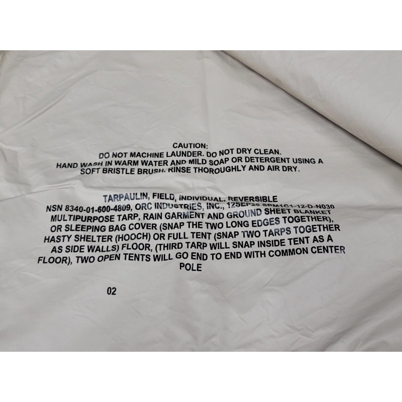 Army Military ACU Desert Sand Reversible Field Tarp Tarpaulin Survival