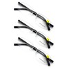 V.W.E. 3 Pairs Men Women Rectangular Lightweight Rimless Reading Glasses