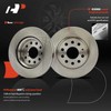 A-Premium Front Vented and Rear Solid Disc Brake Rotors +