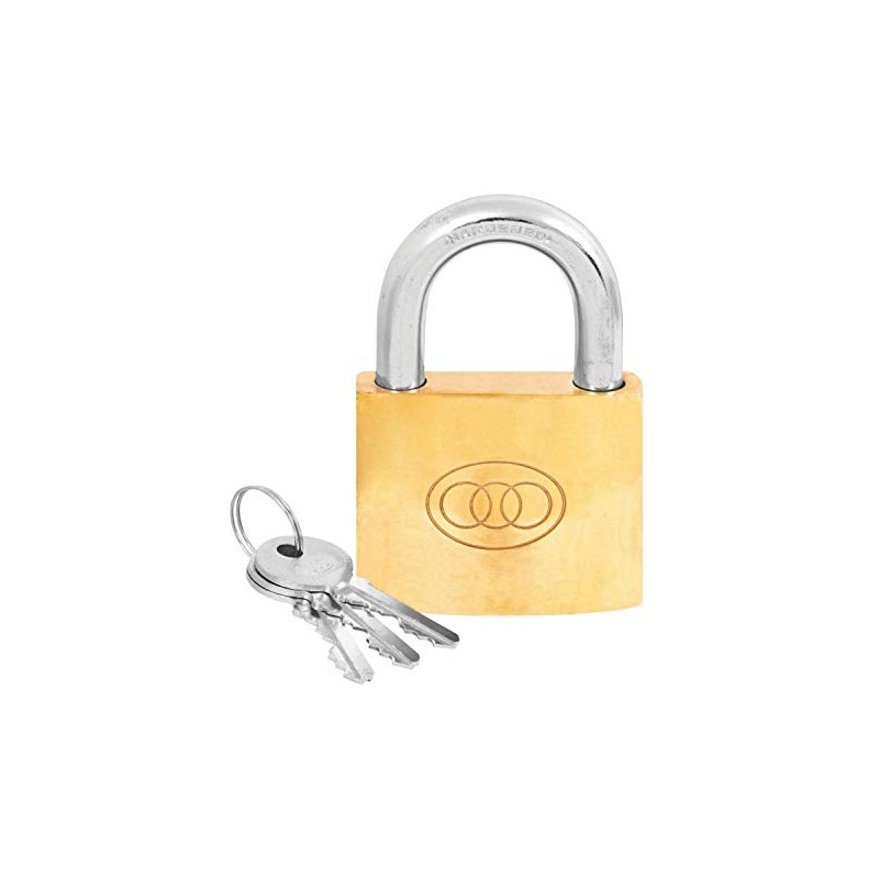 Specialist T263S Polished Brass Tri Circle Padlock with 3 Keys