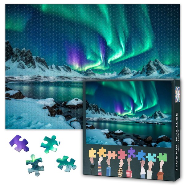 Aurora Polar Lights 1000-Piece Puzzle - 50x70cm Mindfulness Northern Lights