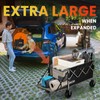 Overmont Collapsible Wagon with Tailgate - 49.2" Extended Heavy Duty