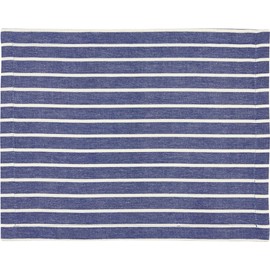 365methods Gabrielle Placemat, Lunch Mat, 100% Cotton, Simple, Striped, 17.7 x 13.8 inches (45 x 35 cm), Navy Blue