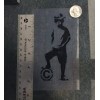 Unbranded Banksy Boy With Ball BLACK vinyl decal weatherproof dishwasher-saf
