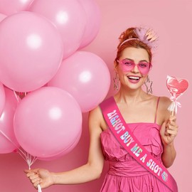 21st Birthday Sash for Women, Hot Pink 21&Hot BUY ME A SHOT Birthday Sash for Girls, It's My 21st Birthday Sash, Finally 21 Birthday Sash, Ideal Twenty One Sash(Hot Pink + Iridescent)
