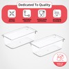 Amtido 4 Pack Drawer Organisers - Sturdy Clear Plastic -