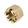 sourcing map 2Pcs M20x2.5mm Hexagon Slotted Nut, Grade 10 Carbon