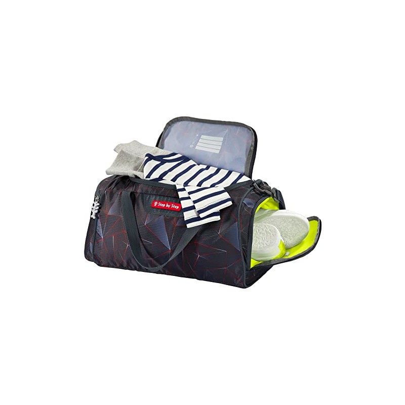 Step by Step “Dragon Drako” Sports Bag, Black-Red, with Wet