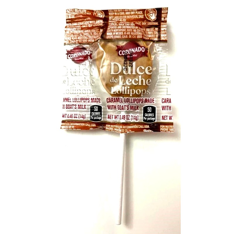 Coronado 20 Coronado Caramel flat Lollipops made w/ Goat's Milk