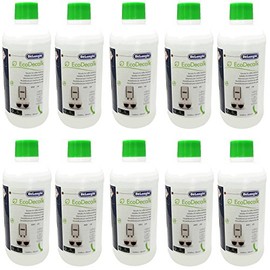 DeLonghi EcoDecalk Descaler for Fully Automatic Coffee Machines DLSC500 / 8004399329492 - 500 ml Pack of 10