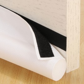 uxcell 37" Door Draft Stopper, Under Door Draft Blocker, Adhesive Soundproof Door Bottom Seal, Weather Stripping Door Sweep for Bottom of Doors, White