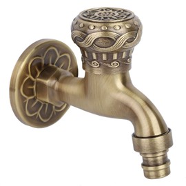 Vintage Faucet Single Cold Faucet Antique Dragon Alloy Faucet 1/2 Basin Tap for Garden Bathroom Kitchen Toilet Wall Mounted (E)