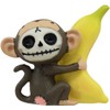Ebros Gift Furrybones Baby Munky Monkey Loves Banana Voodoo Skeleton