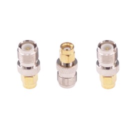 RFaha 3pcs RP-SMA Male to RP-TNC Female RF Adapter RP-SMA to RP-TNC Coaxial Coax Connector(F122-3)