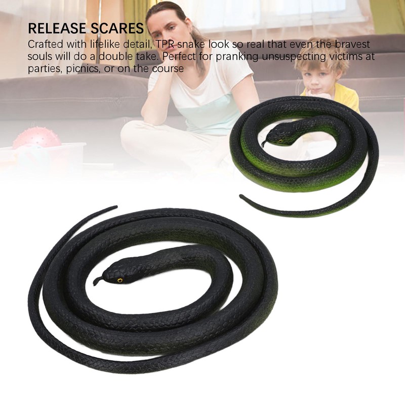 2 Set Snake Prank with String Clip Lifelike Adult Clip