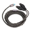 2Pin Sound Cable 3 in 1 Silver Plated Copper Cable