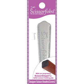 SCISSORFOBZ Designer Scissors Sheaths Shears Protective Covers-For Small Embroidery Scissors - Matt Silver Color-#SS-31