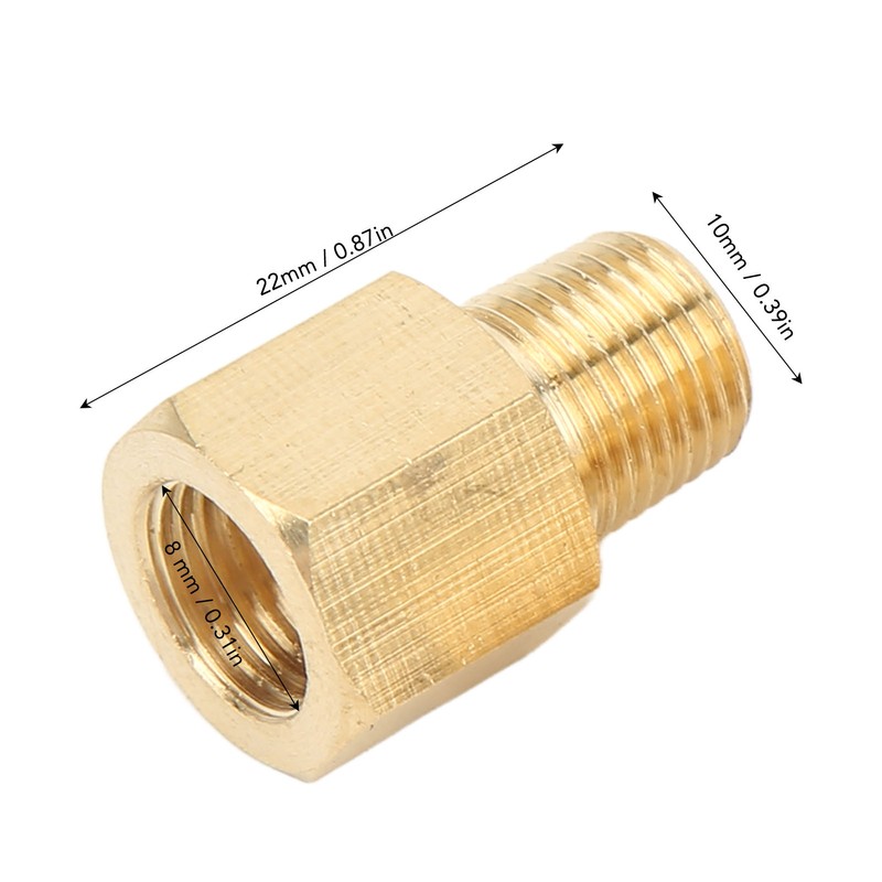 6PCs Brass Pipe Fitting Adapter 1/8 BSPT Female NPT Vehicle