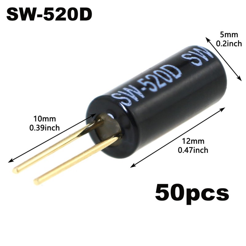 RUNCCI-YUN 50pcs Metal Ball Switch Angle Tilt Vibration Switch 12V-24V