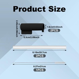 Straw Accessories Set for Brumate Era 40oz Tumbler, Including 2 Replacement Straws 2 Silicone Sleeves & 1 Cleaning Brush BPA-Free Tumbler Parts (Black)