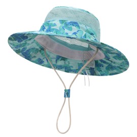 LYZOURBB Baby Girls Boys Summer UPF50+ Sun Hats Breathable Mesh Layered Bucket Hats with Adjustable Chin Straps for 0-6Years