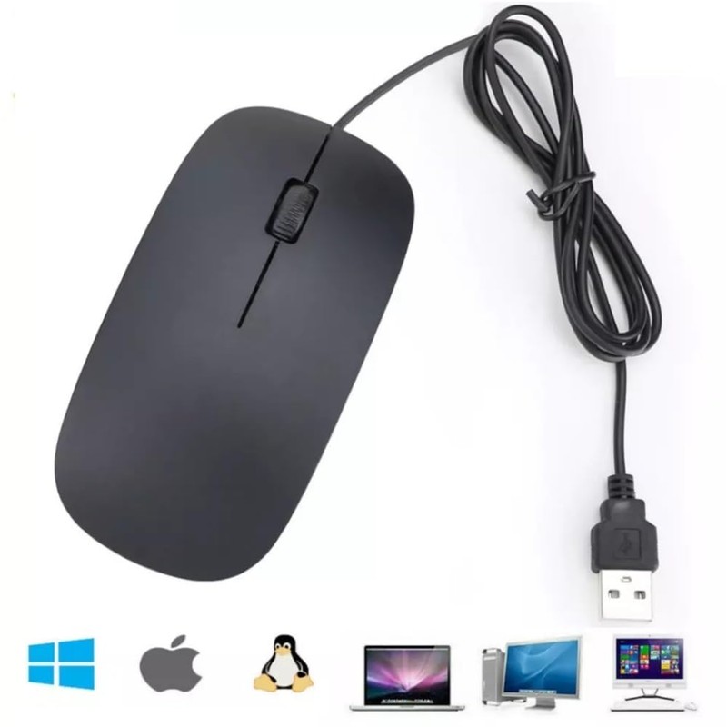 OOYES Ultra-Slim USB optical wired mouse,Ergonomic Design with Scroll Wheel