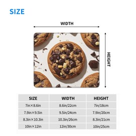 Mouses Pad Chocolate Cookie Mouses Mat Washable Non-Slip Mouses Mat for Man Woman Laptop Gaming Desk Pad Desktop Protector Mat for Office Home Work