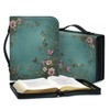 Leather Bible Cover with Bookmark,Bible Tabs,Green Bible Case for Girls