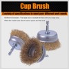 WENORA Wire Brush for Drill, 9 Pcs Brass Wire Wheel