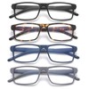 JAWSOCK 4 Pack Reading Glasses Blue Light Blocking for Men