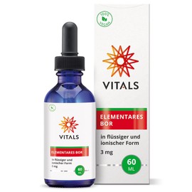 Vitals - Elementary boron or boron. 3mg in liquid and ionic form 60ml. Boron from the Great Salt Lake in Utah.