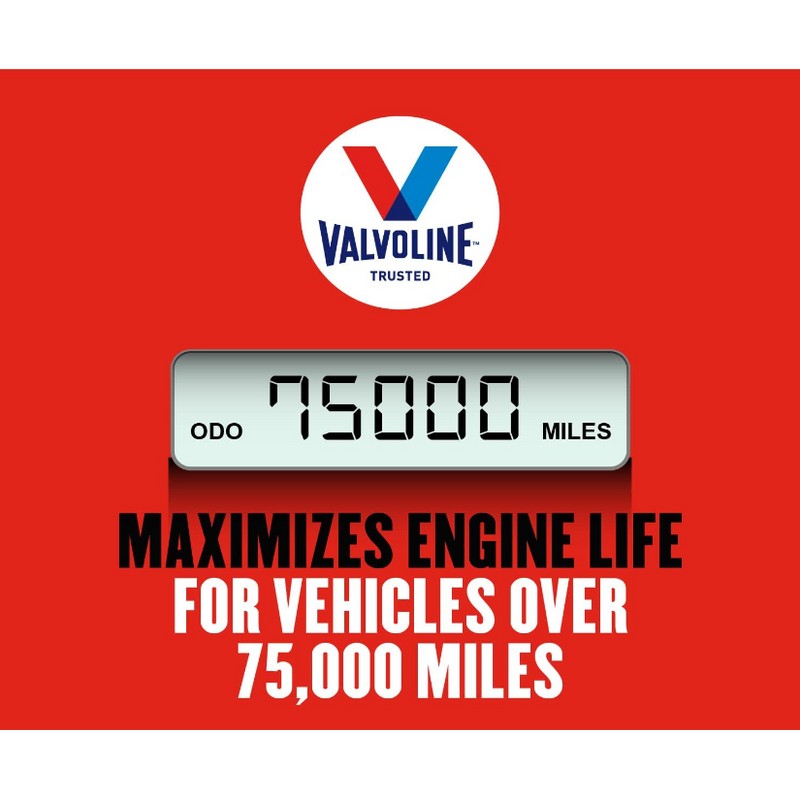 Valvoline High Mileage with MaxLife Technology SAE 5W-30 Synthetic Blend