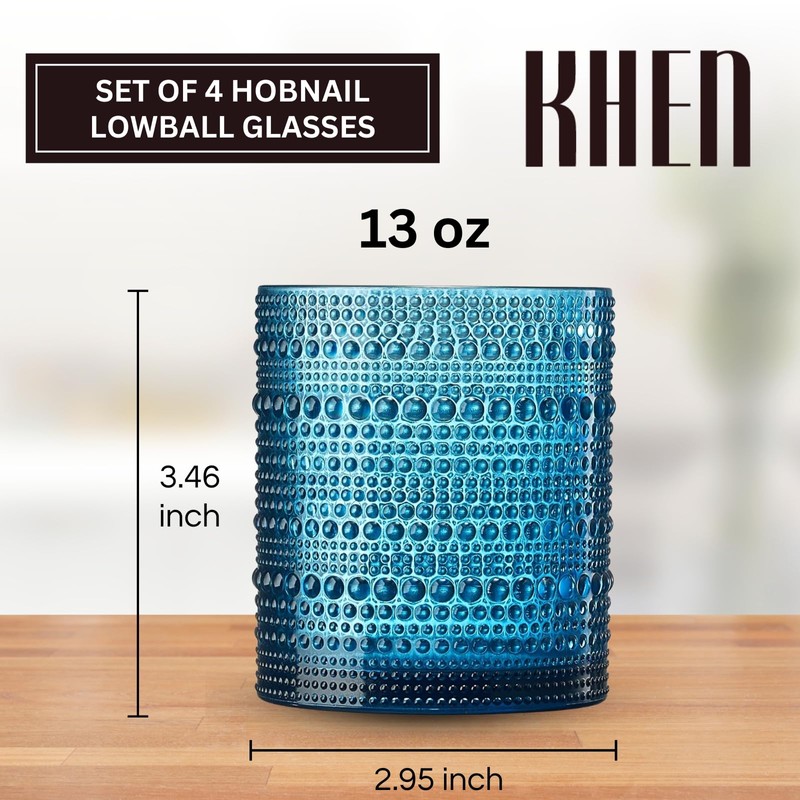 Khen Plastic Hobnail Drinking Glasses Set of 6 Neutral Tones