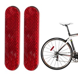 Katyjun Pack of 2 Cat's Eye Motorcycle Reflector, Motorcycle Rear Spotlight, E Approved, Rectangular Reflector