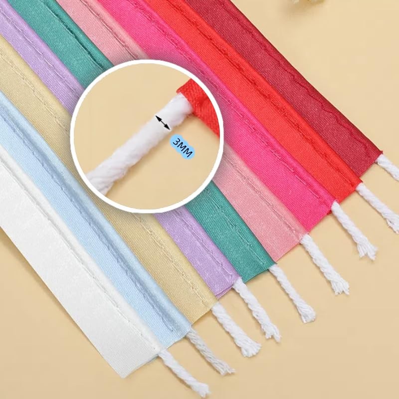 5mx1.4cm Brown Polyester Piping Trim Satin Piping Cord Tape for