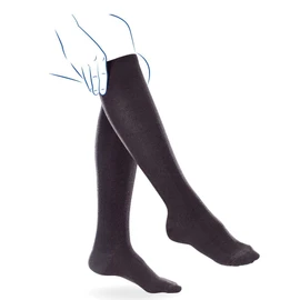 [Women] General Medical Equipment Medical Elastic Stockings VENOFLEX FAST Cotton High Socks 0.6 - 0.8 inches (15 - 20 mm) Hg (20 - 27 hPa) (S, Black)