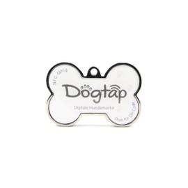 Dogtap Solid Digital Dog Tag Bone with NFC Chip and QR Code for Contact Details and Profile Letter PVC Metal Waterproof Heavy Duty 41.6 x 28.5 x 4.6mm