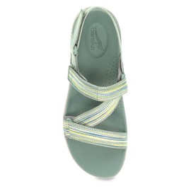 Dansko Rayna - Sandalia deportiva totalmente ajustable para mujer, entresuela ligera de EVA y suela de goma, tecnología de arco natural para mayor apoyo, cierre de velcro, Gris verdoso Multicolor,