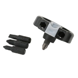 SK11 SSD-120 Wide Handle Replacement Stubby Driver with 4 Bits Included (Retractable), Large 1.8 inch (45 mm) Diameter Handle for Work in Tight Spaces