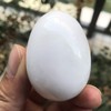 Fekuar Stone Egg Figurine, Polished Healing Crystal Easter Eggs Sphere
