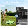 NEWCARE Golf Hitting Mat with Curved Ball Tray, 3-in-1 Golf